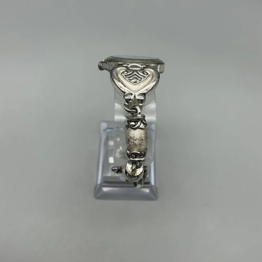 Brighton Bristol Womens Watch 25mm White Dial Silver Tone Hearts New Battery